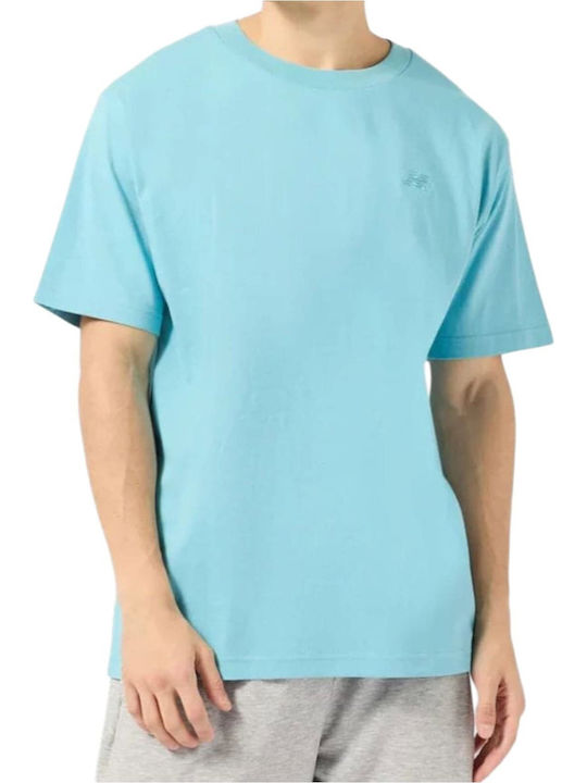 New Balance T-shirt Γαλάζιο