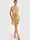 Sommer Mini Damenkleid Ecru