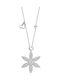 Luca Barra Necklace with Flower Design Made of Steel