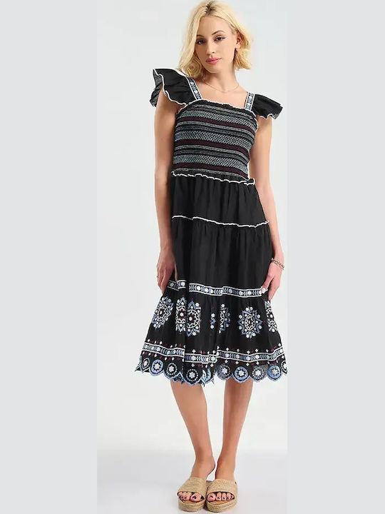 Summer Midi Dress Black