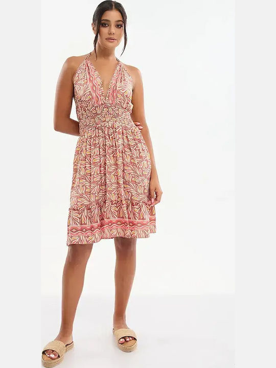 Sommer Mini Damenkleid Rot/Weiß
