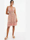 Sommer Mini Damenkleid Rot/Weiß