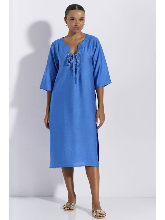 Jeannette Lingerie Evening Dress Blue