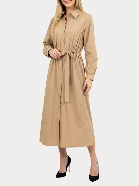New Age Business Dress Beige