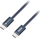 Forcell USB 2.0 Cable USB-C male - USB-C 100W Μπλε 1.2m