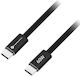 Forcell Равен USB 2.0 Кабел USB-C Мъжки - USB-C 60W Черен 1.2m