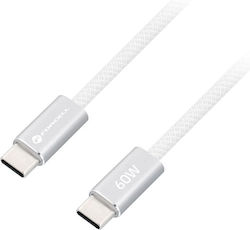 Forcell USB 2.0 USB-C Masculin - USB-C 60W 1.2m Forcell USB 2.0 USB-C Masculin - USB-C 60W 1.2m
