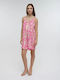 Women’s Sleeveless One-piece Jumpsuit White/Pink