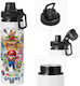 Koupakoupa Mario Galaxy Kids Water Bottle Made of Aluminium with Screw-On Non Spill Cap Multicolour 850ml