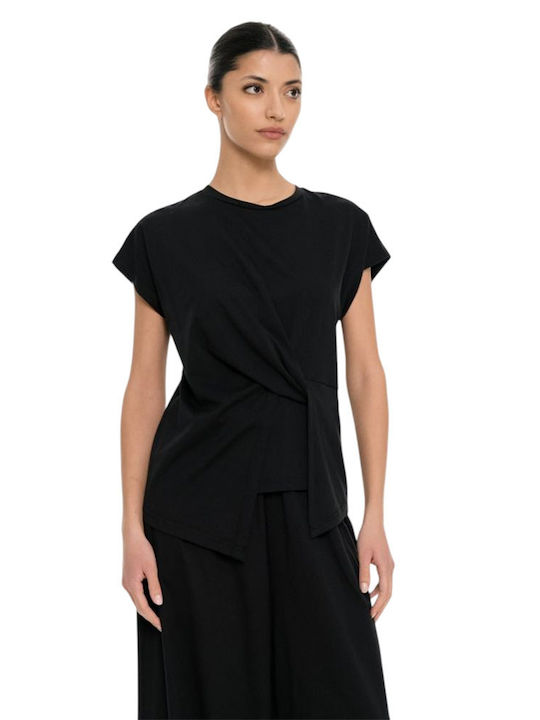 Bluza Damă Din Bumbac Neagră