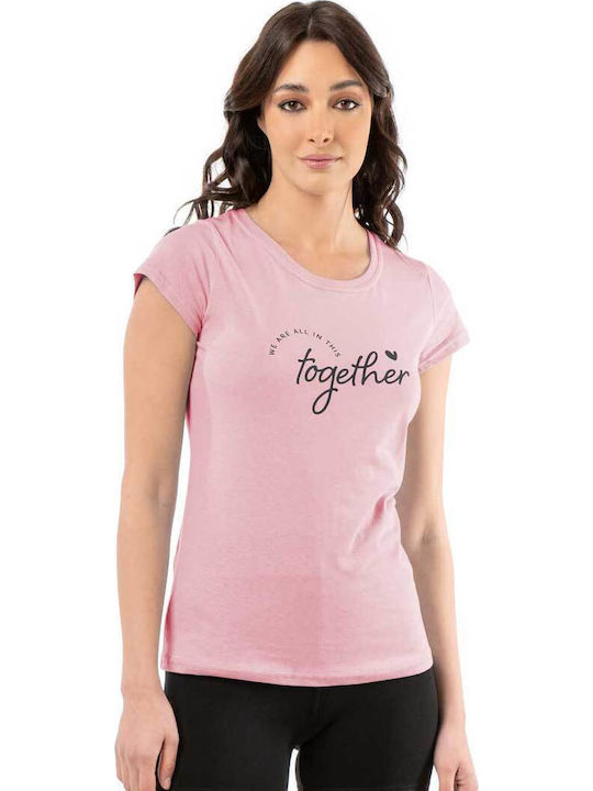 Bodymove Γυναικεία Μπλούζα Together Ροζ