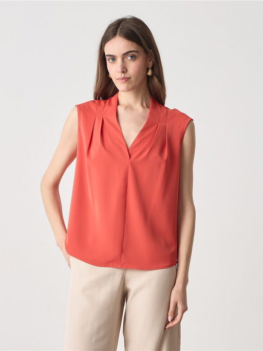Passager Women's Sleeveless Blouse with V Neckl...