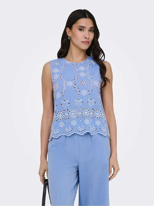 Jdy Damen Bluse Baumwolle Blau