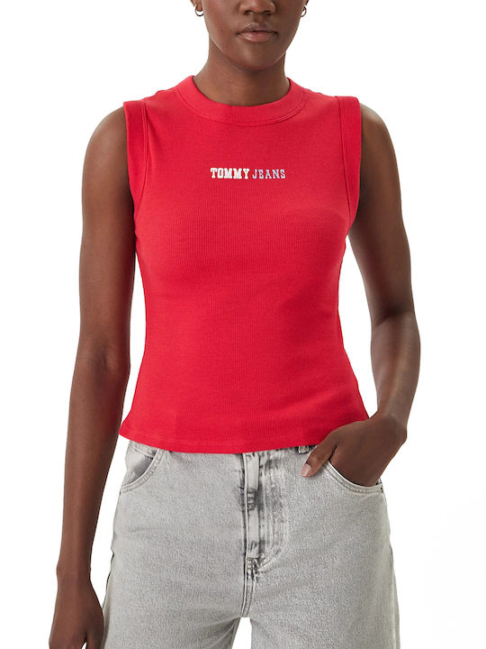 Tommy Hilfiger Tjw Bluză Damă Bumbac Fără Mâneci Red Alert Tommy Hilfiger Tjw Bluză Damă Bumbac Fără Mâneci Red Alert