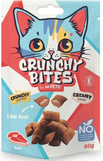 Λιχουδιές Γάτας M-pets Crunchy Bites Cat Snack Beef Flavour 60gr