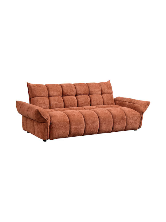 Melu Three Seater Sofa Bed Terracotta 240x90x85cm