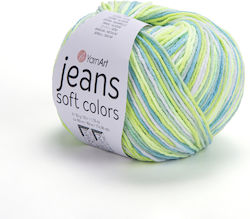 YarnArt Jeans Soft Colors Μεικτό Πράσινο Κίτριν...