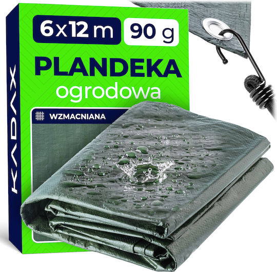Kadax Кръгъл Водоустойчив Покривка 90гр/м² с Диаметър 6м Лек Тип Зелен