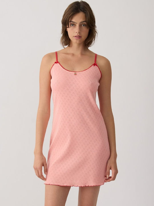 Minerva Summer Cotton Women's Nightgown Orange