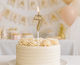 Candle Number 7 Crown Champagne Gold 6 Cm