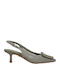 Suede Pointed Toe Heels with Thin Mid Heel Green