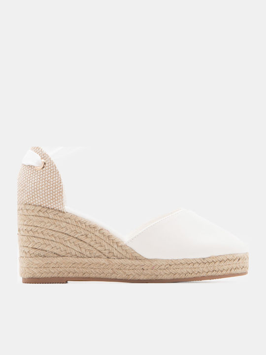 Luigi Platforme Dama Tip Espadrile Albe