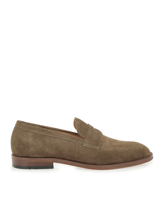 Isaac Roma Suede Ανδρικά Loafers σε Καφέ Χρώμα