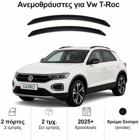 Ανεμοθραύστες Vw T-roc 2025+ 2τμχ Εμπρός Πίσω Heko