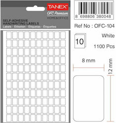 Tanex 1100 Selbstklebende Etikettenrollen 8x12mm Tanex 1100 Selbstklebende Etikettenrollen 8x12mm