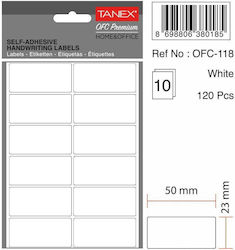 Tanex Selbstklebende Etikettenrollen 23x50mm Tanex Selbstklebende Etikettenrollen 23x50mm