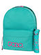 Polo Double Scarf School Backpack Junior High-High School Purple With Water Bottle Holder 27 Litre 2026