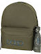 Polo Double Scarf School Backpack for Junior High-High School with Water Bottle Holder Khaki 27 Litres 30 x 24 x 42 cm