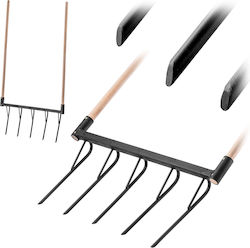 Hand Soil Cultivator Loosener 77cm Strong Metal 145cm Handle Hand Soil Cultivator Loosener 77cm Strong Metal 145cm Handle