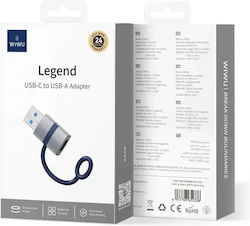 Wiwu USB-A Мъжки към USB-C Женски Wiwu USB-A Мъжки към USB-C Женски