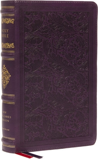 Nkjv Large Print Reference Bible, Purple Leathersoft, Red Letter, Comfort Print (sovereign Collection) - Thomas Nelson Publishers - Leather / Fine Binding