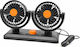 Car Fan Double F30a 24v Truck Lighter & 2 Speeds Adjustable Low Noise