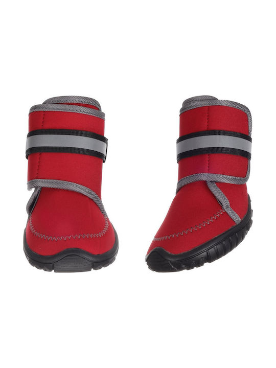 Anti-Slip Dog Shoes Flamingo Kajan Paw Protection XSmall 6.4x5.2cm Red 2pcs