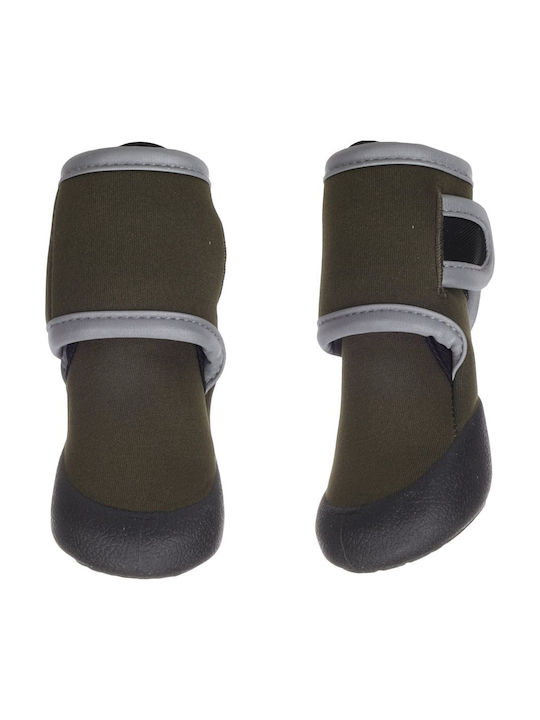 Non-Slip Dog Shoes Flamingo Laky Paw Protection Large 5.7x5.4cm Khaki 2pcs