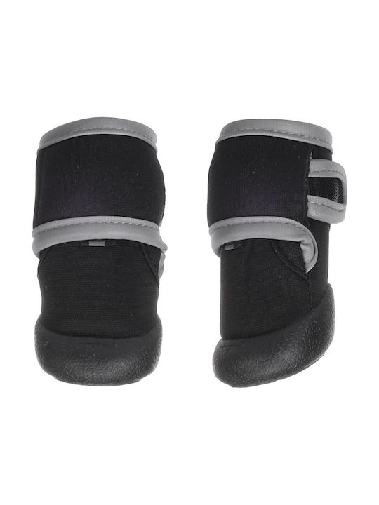 Non-Slip Dog Shoes Flamingo Laky Paw Protection XSmall 3.5x4cm Black 2pcs