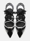 Leder Damen Ballerinas Mit Riemen Schwarze