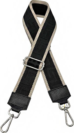 7894-267 Meander Strap Silver Savil Black-Ecru