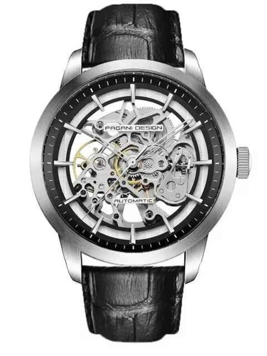 Pagani Design Ceas Barbatesc 43mm Automat cu Curea din Piele Bej