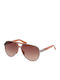 Guess Ochelari De Soare Pentru Femei Cu Ramă Metalică Gri Și Lentile Degrade Portocalii GU00304 08F