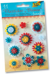 Folia Chalkboard Stickers Decorative Flowers 11 Pieces 5271