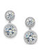 Silver Dangle Earrings with Stones