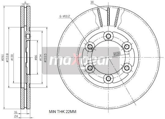 Kia Bremsscheibe Vorderseite K2500 K2700 0k60a33251a
