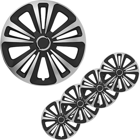 ProPlus Set Car Hubcaps 13" 4 Pieces Silver