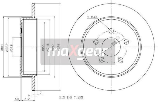 Disc De Frână Chrysler Partea Din Spate Pt Cruiser 00 270x9 Înălțime 53mm 04509553ab