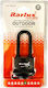 Plastic Padlock Brass With Key Black