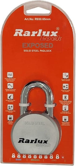 Steel Padlock Brass with Key 65mm